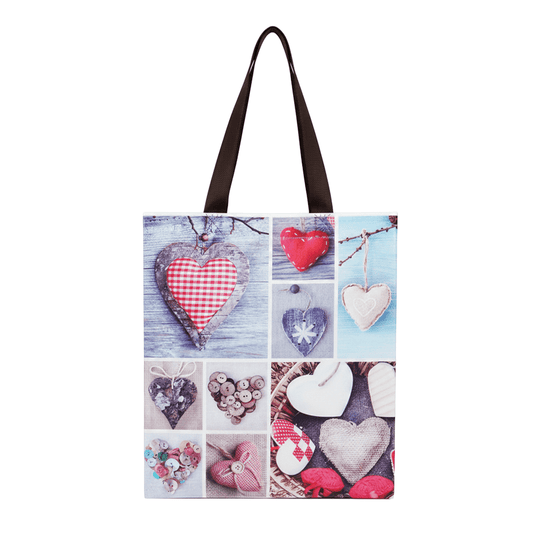 Large PP Printed Mixed Hearts Non-Woven Bag - Pack of 10 - TEM IMPORTS™