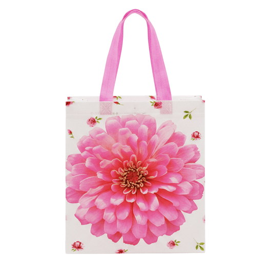 Large PP Printed Pink Daisy Non-Woven Bag - Pack of 10 - TEM IMPORTS™