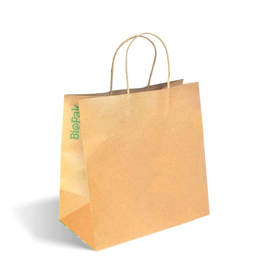 Large Twist Handle Kraft Paper Bags - 250/CTN - TEM IMPORTS™