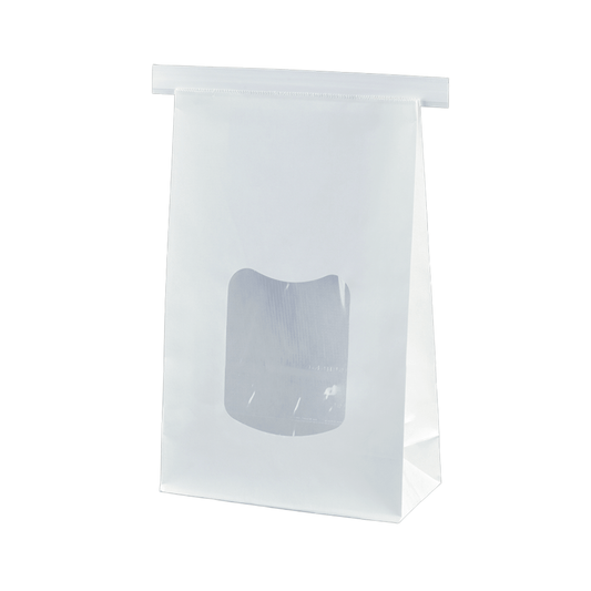 Large White Window Tin - Tie Paper Bag - 400/CTN - TEM IMPORTS™