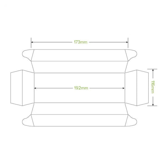 Long BioBoard Sushi Tray - 300/CTN - TEM IMPORTS™