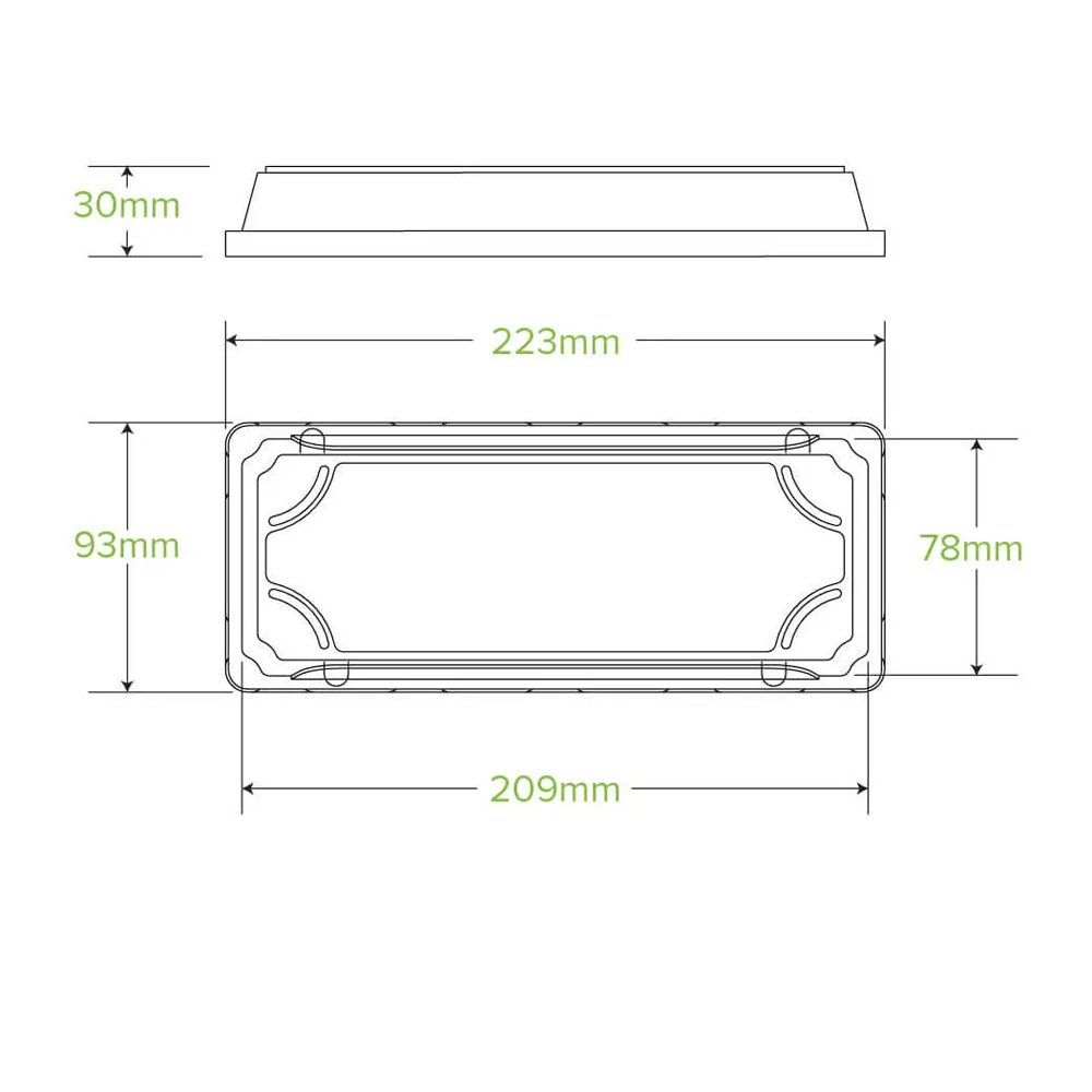 Long Clear PET Sushi Tray Lid - 600/CTN - TEM IMPORTS™
