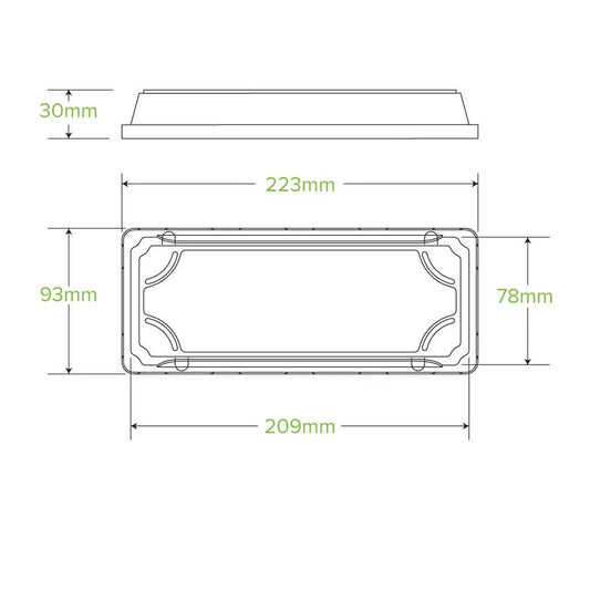 Long Clear PET Sushi Tray Lid - 600/CTN - TEM IMPORTS™