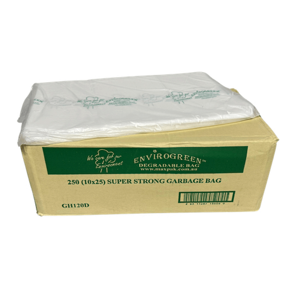 MaxValu Degradable 120L Heavy Duty Bin Liners Clear - 250/CTN - TEM IMPORTS™