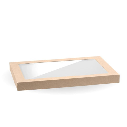 Medium BioBoard Catering Tray Window Lid - 100pcs/Ctn - TEM IMPORTS™