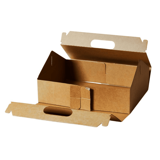 Medium Premium Enviro Plain Kraft Carry Tray Box - TEM IMPORTS™