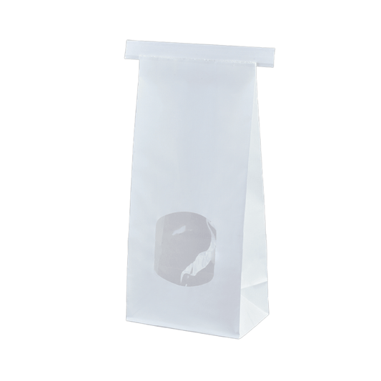 Medium White Window Tin - Tie Paper Bag - 400/CTN - TEM IMPORTS™