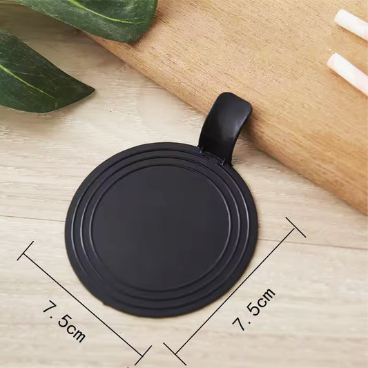 Mini Reusable Black Acrylic Round Cake Board - TEM IMPORTS™