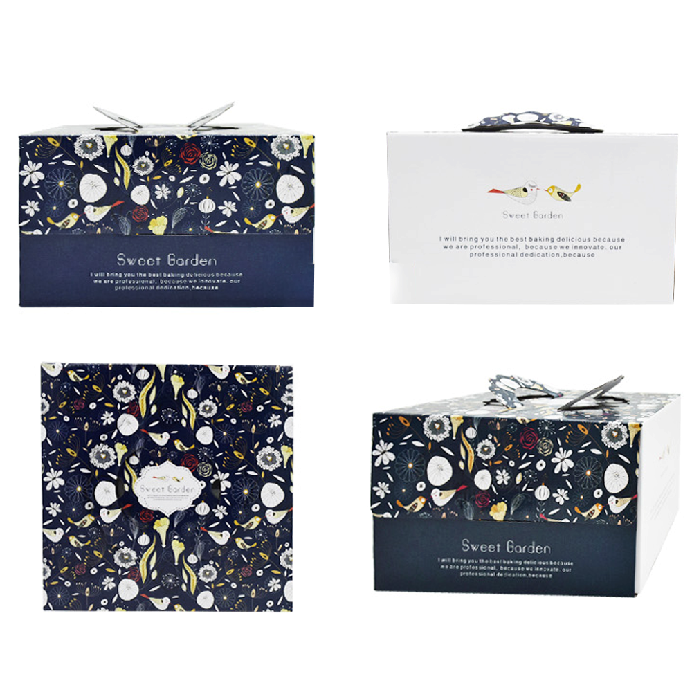 15x15x12 Patisserie Square Cake Box With Window - Sweet Garden - TEM IMPORTS™