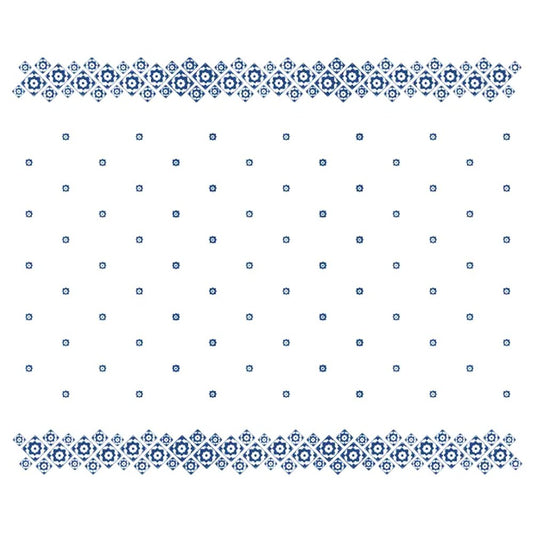 Parego® Table Cover / Tablecloths Roll 30 metres - Blue Tile Pattern - TEM IMPORTS™