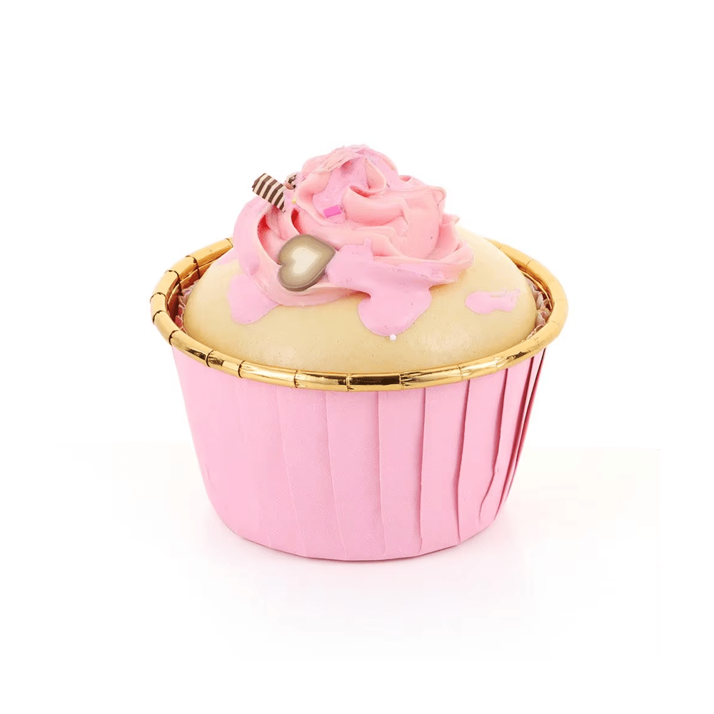 Pink And Gold Foil Baking Paper Cup - B44xH35 - TEM IMPORTS™