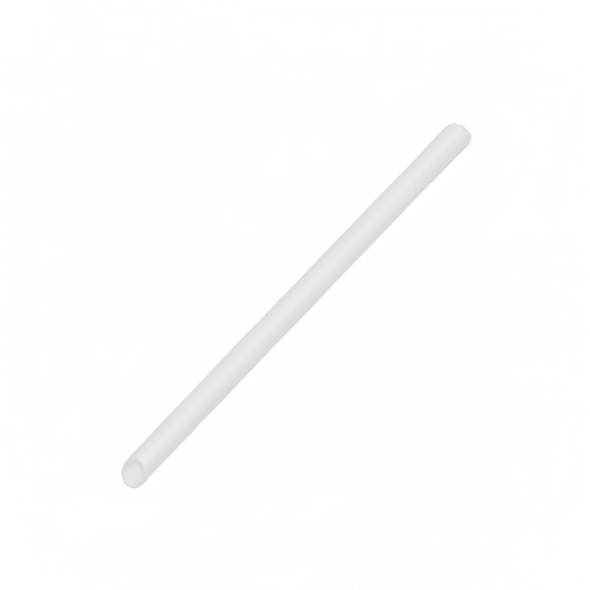 Plain White 12mm Slant Cut Paper Straws