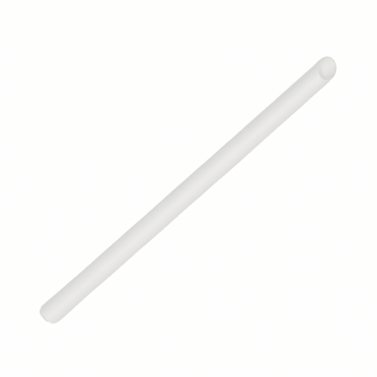 8mm White Slant Cut Paper Drinking Straws