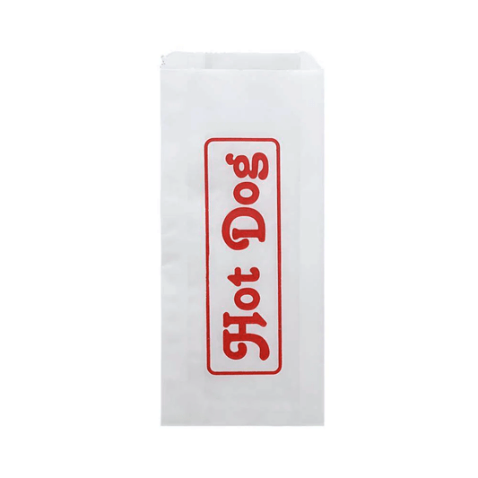 Printed Hot Dog White Paper Bag - Pack of 1000 - TEM IMPORTS™