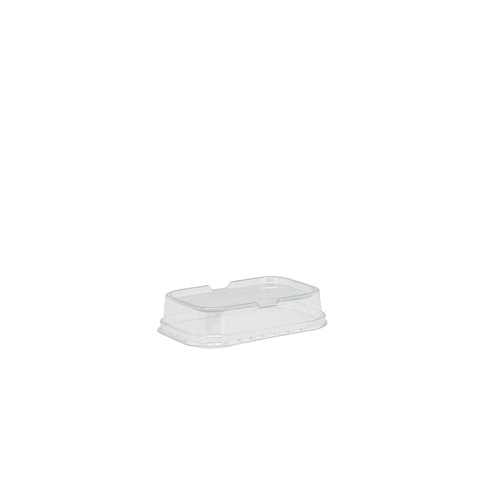 Rectangular Clear PET Lid To Suit 170mL Foil Cake Tin Base - TEM IMPORTS™
