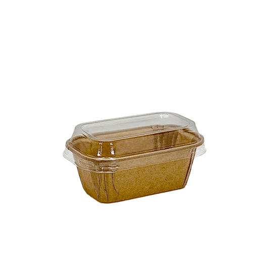 Rectangular Clear PET Lid To Suit Paper Liner Cases - TEM IMPORTS™