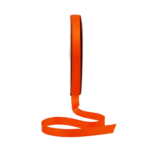 Satin Double Faced Woven Edge Ribbon-Russet Orange - TEM IMPORTS™