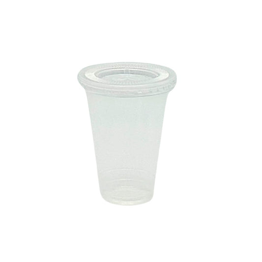 Small (D/80mm) PP Flat Lid X Slot Hole Suit 200 - 285mL PP Cups - TEM IMPORTS™