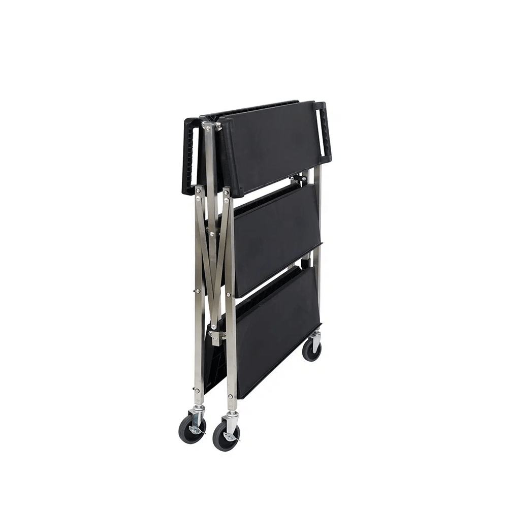 Small Foldable Utility Service Trolley Black - TEM IMPORTS™