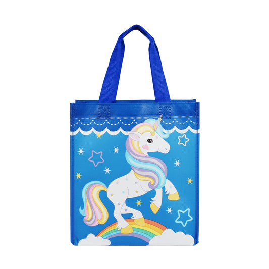 Small PP Printed Unicorn & Rainbown Non - Woven Bag - Pack of 10 - TEM IMPORTS™
