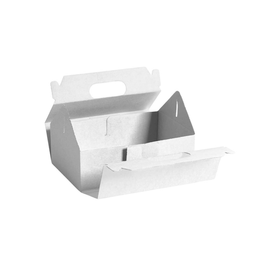 Small Premium Enviro Plain White Carry Tray Box - TEM IMPORTS™
