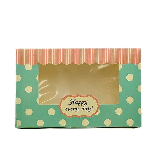 Small Rectangular Printed Paper Box Window - Happy day Theme - TEM IMPORTS™