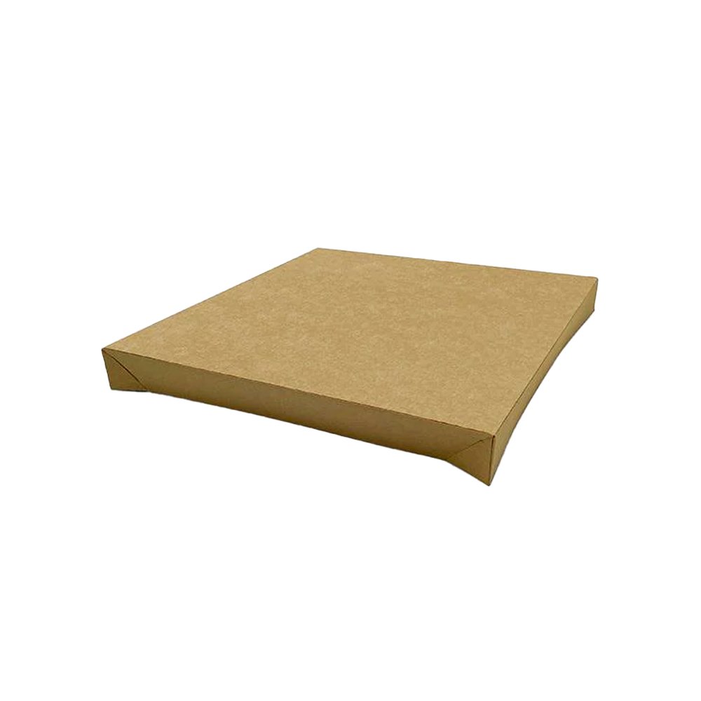 Square Kraft Catering Tray Lid No Window - Suit Medium Square Tray - TEM IMPORTS™