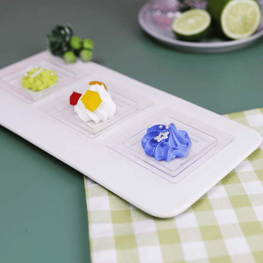 Square Mini Dish Dessert, Appetizer Plates - TEM IMPORTS™