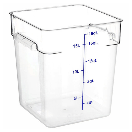 Square Polycarbonate Storage Food Containers 17.2lt/18qt - TEM IMPORTS™