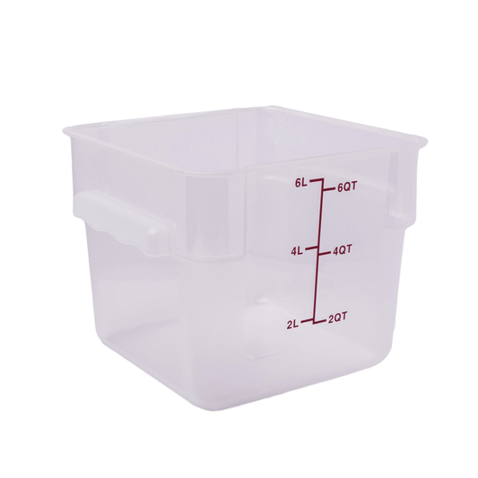 Square PP Storage Food Containers Translucent 5.7lt/6qt - TEM IMPORTS™