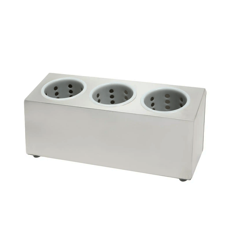 Stainless Steel Cutlery Cylinder Holder 3 Hole - TEM IMPORTS™