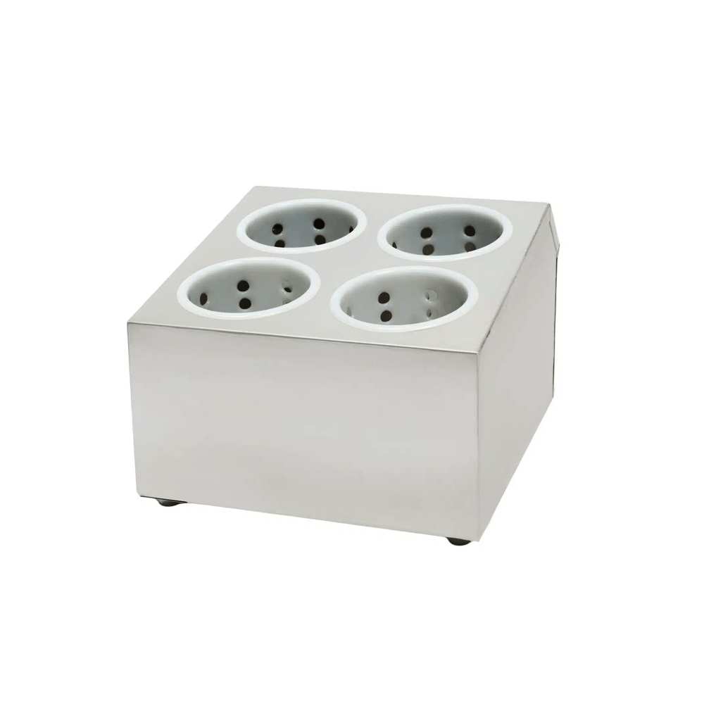 Stainless Steel Cutlery Cylinder Holder 4 Hole - TEM IMPORTS™