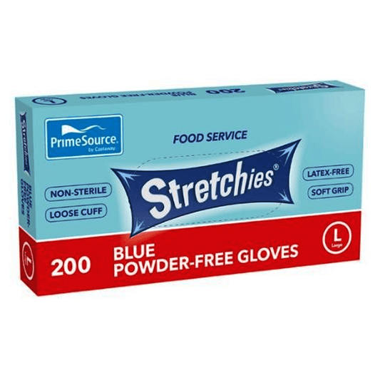 Strechies Powder Free Glove Elastic Blue Large - 200/PKT - TEM IMPORTS™