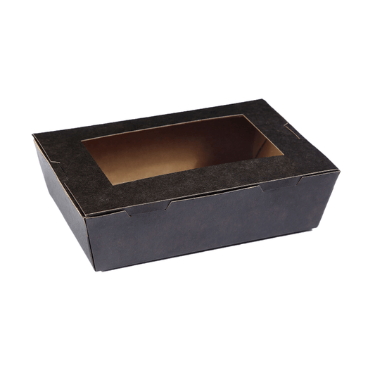 Window Lunch Box Black Extra Small - 200/CTN - TEM IMPORTS™