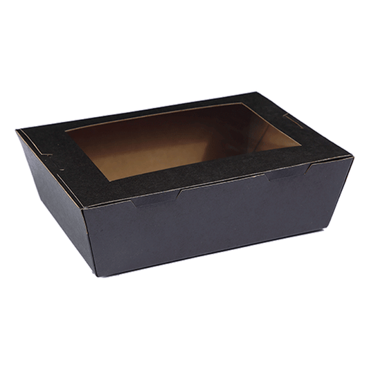 Window Lunch Box Black Large - 200/CTN - TEM IMPORTS™