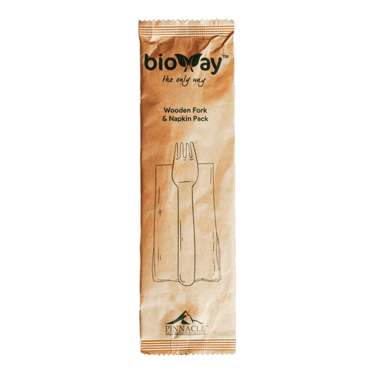 Wooden Fork & Napkin Set - 400/CTN - TEM IMPORTS™