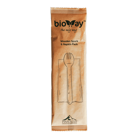 Wooden Spork & Napkin Set - 400/CTN - TEM IMPORTS™
