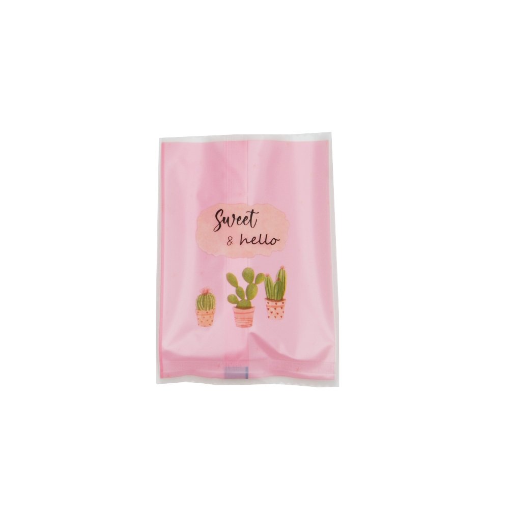 100x70mm Heat Seal Nougat Bags -Pk100-Cactus - TEM IMPORTS™