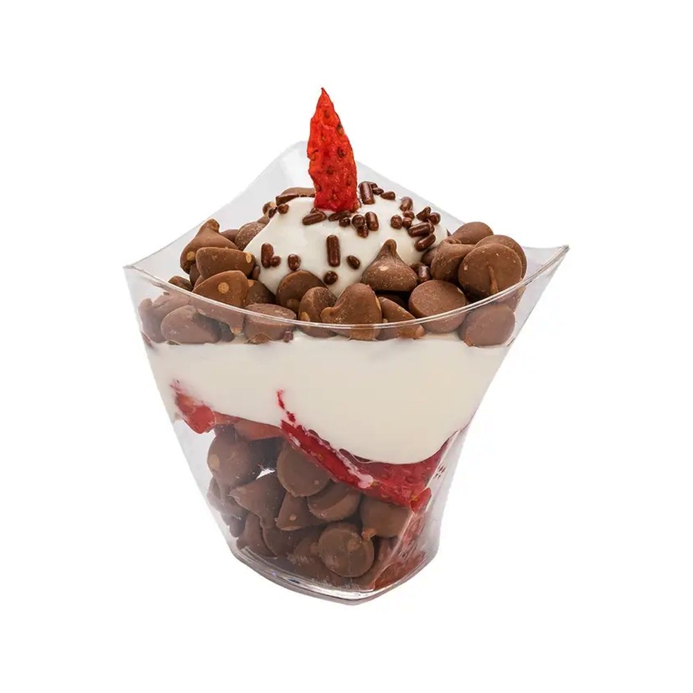 110mL Clear Mini Triangle Wave Dessert Cup - TEM IMPORTS™