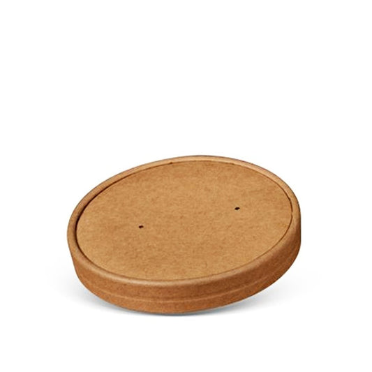 118mm PE Coated Kraft Paper Lid For 26/32oz Soup Cup