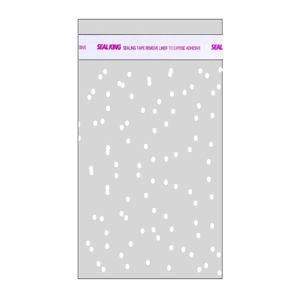 150x100mm Polka Dots Self Adhesive Sealing Bag-Pk100 - TEM IMPORTS™