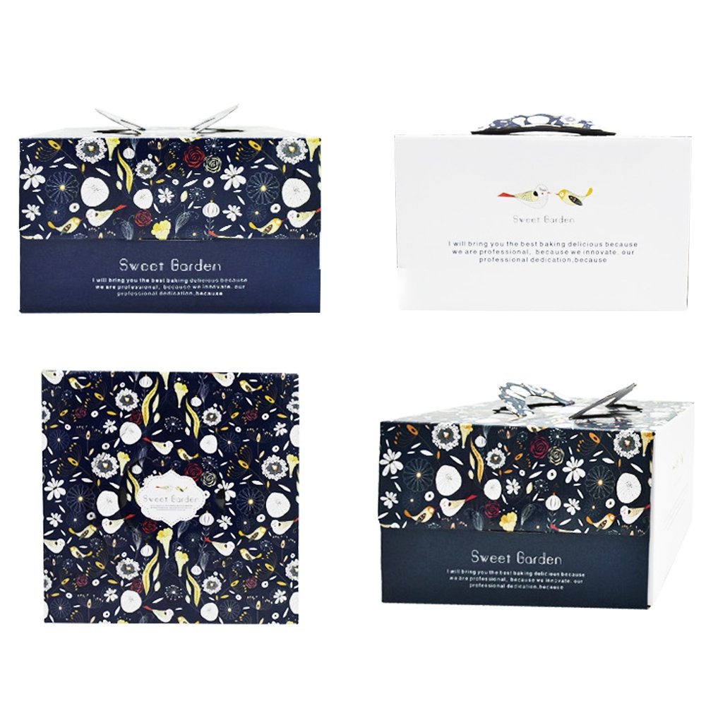 20x20x15 Patisserie Square Cake Box-Sweet Garden - TEM IMPORTS™