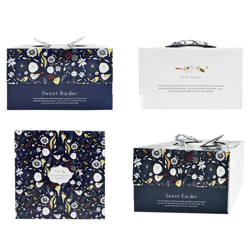 25x25x15 Patisserie Square Cake Box - Sweet Garden - TEM IMPORTS™