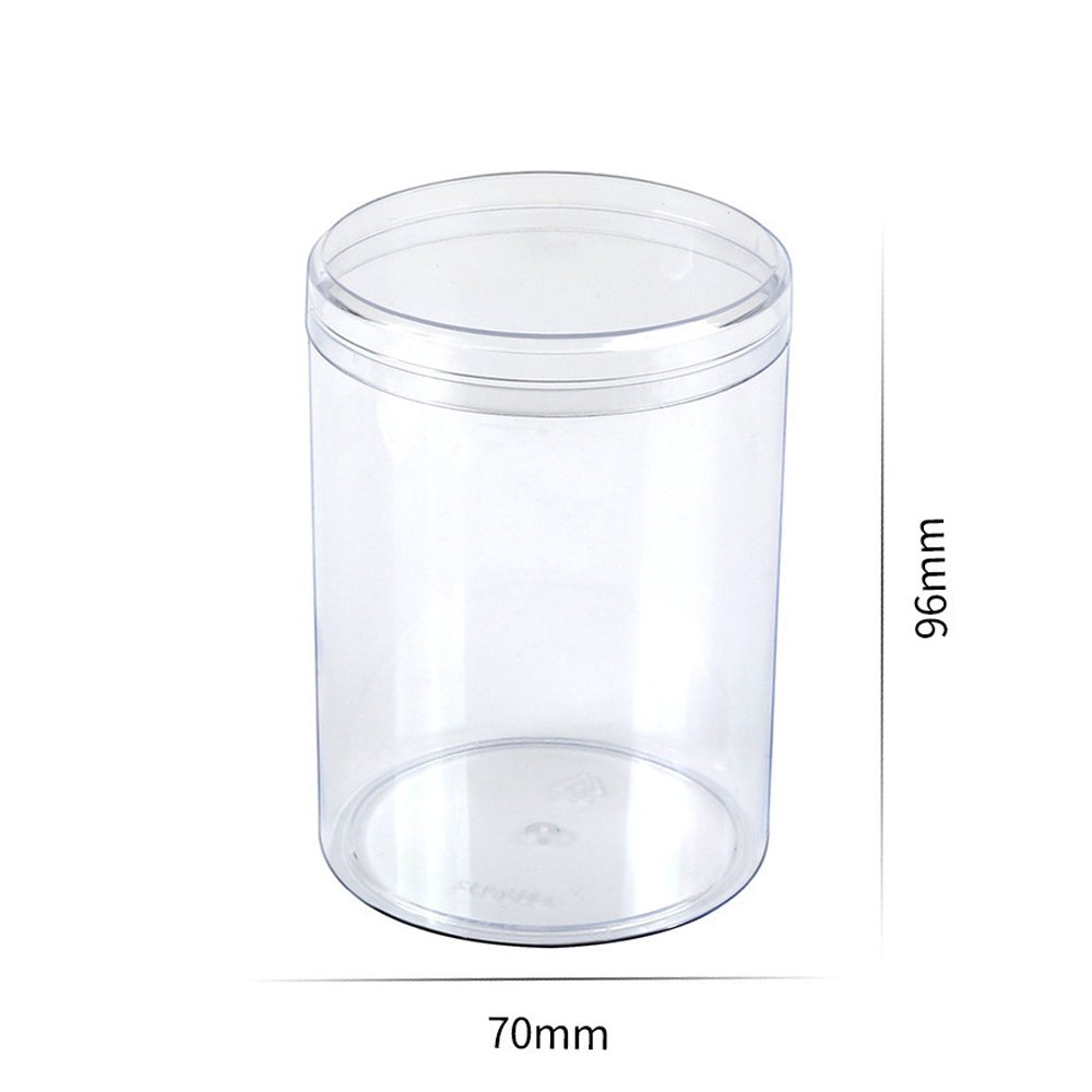 310mL Clear Round Cylinder Container With Hard Lid - TEM IMPORTS™