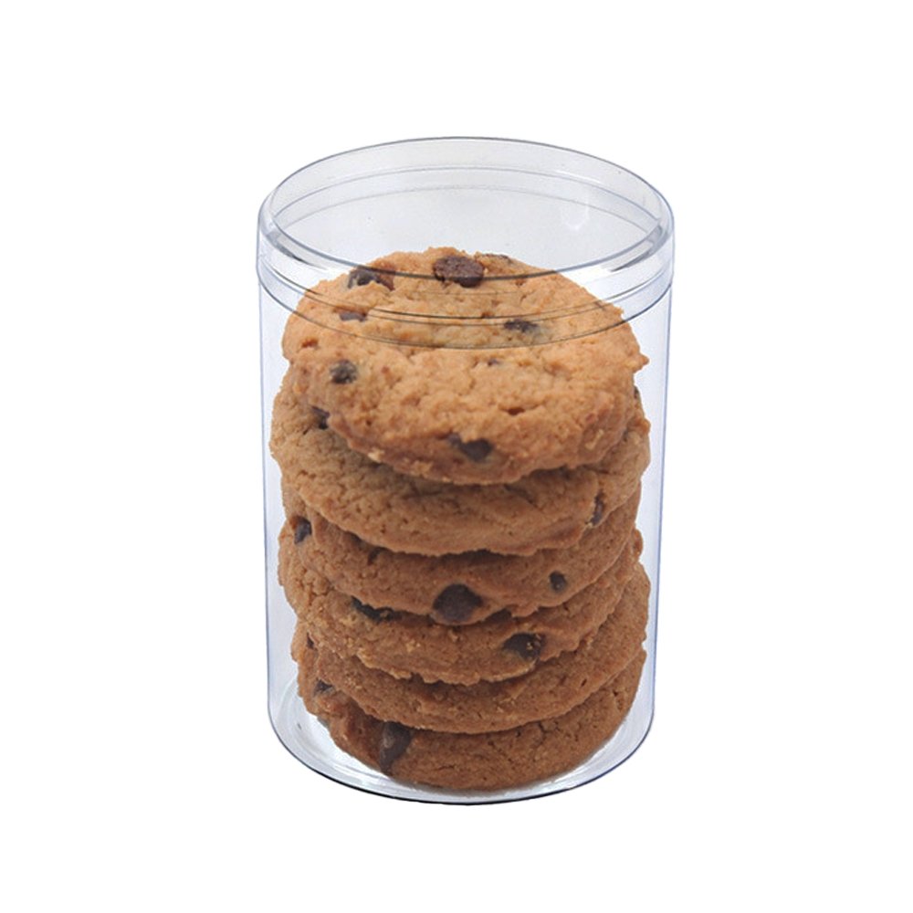 310mL Clear Round Cylinder Container With Hard Lid - TEM IMPORTS™