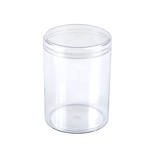 310mL Clear Round Cylinder Container With Hard Lid - TEM IMPORTS™