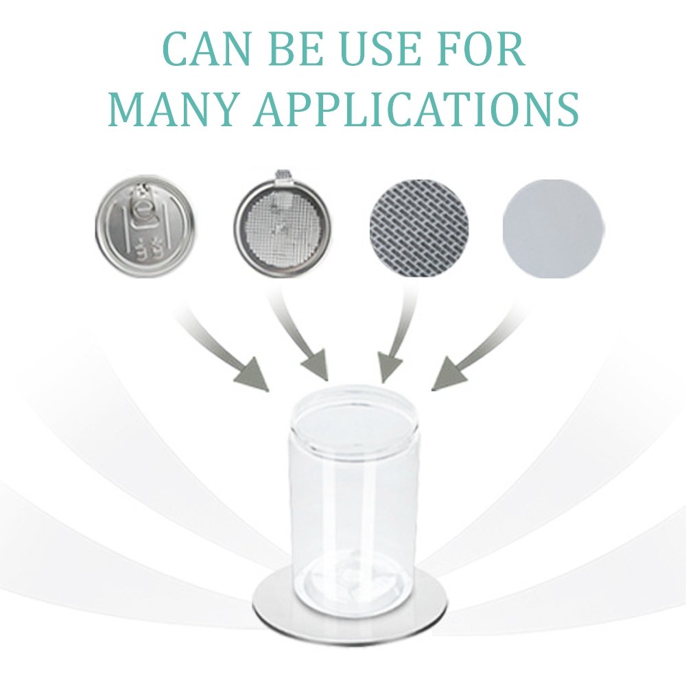 300mL/89mm Neck Straight Sided Plastic Jar With Metal Lid - TEM IMPORTS™