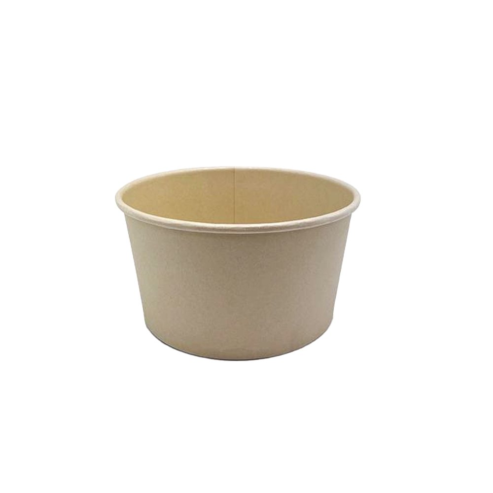950mL PE Coated Bamboo Paper Salad Bowl - 300/CTN