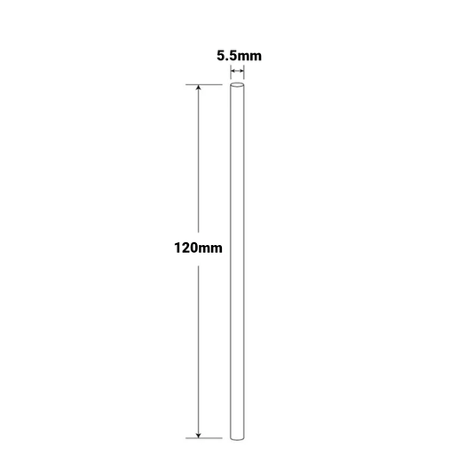 6mm Blue Stripe Paper Straw Cocktail - Pk50 - TEM IMPORTS™