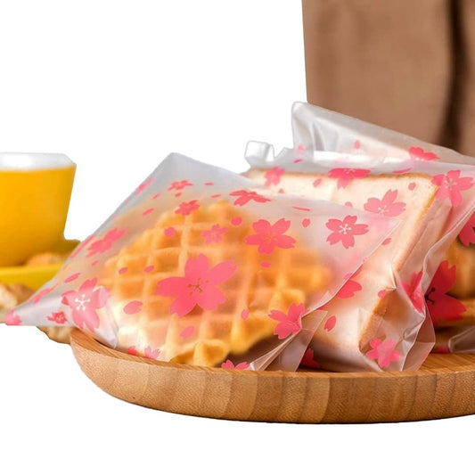 70x70mm Blossoms Self Adhesive Sealing Bag-Pk100 - TEM IMPORTS™